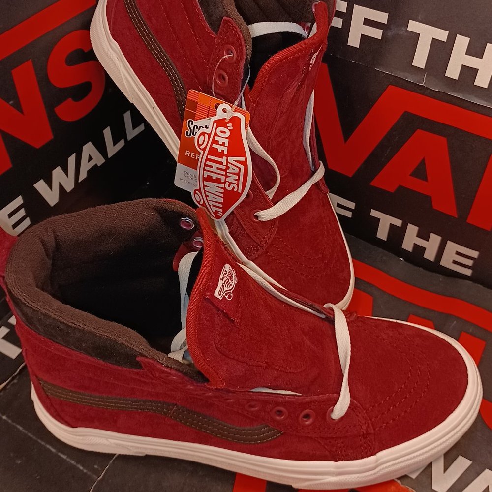 Vans Men's 4.5/Women's 6 Sk8-Hi MTE Biking Red Chocolate Torte Rare VN0A4BV7XKL1